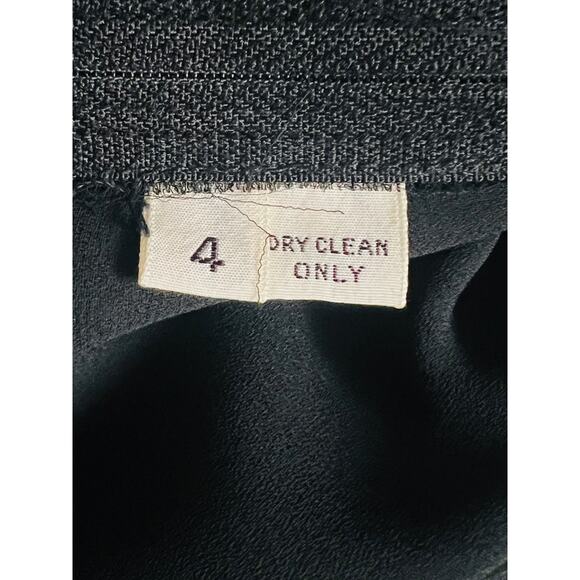 Giorgio Sant'Angelo Vintage Midi Length Skirt in Black Sz 4 Zipper side Closure - Picture 9 of 10